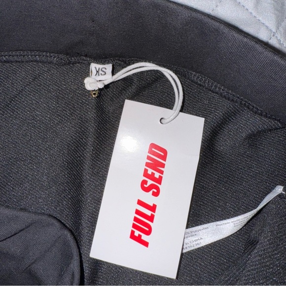 Full Send Skirt | Black Mini with Red Stripe‎ | Drawstring Waist, Comfy - Picture 5 of 6